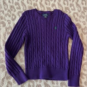Ralph Lauren Polo Girls Cable-Knit Cotton Sweater